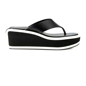 FRAME DENIM le ocean leather platform thong sandals